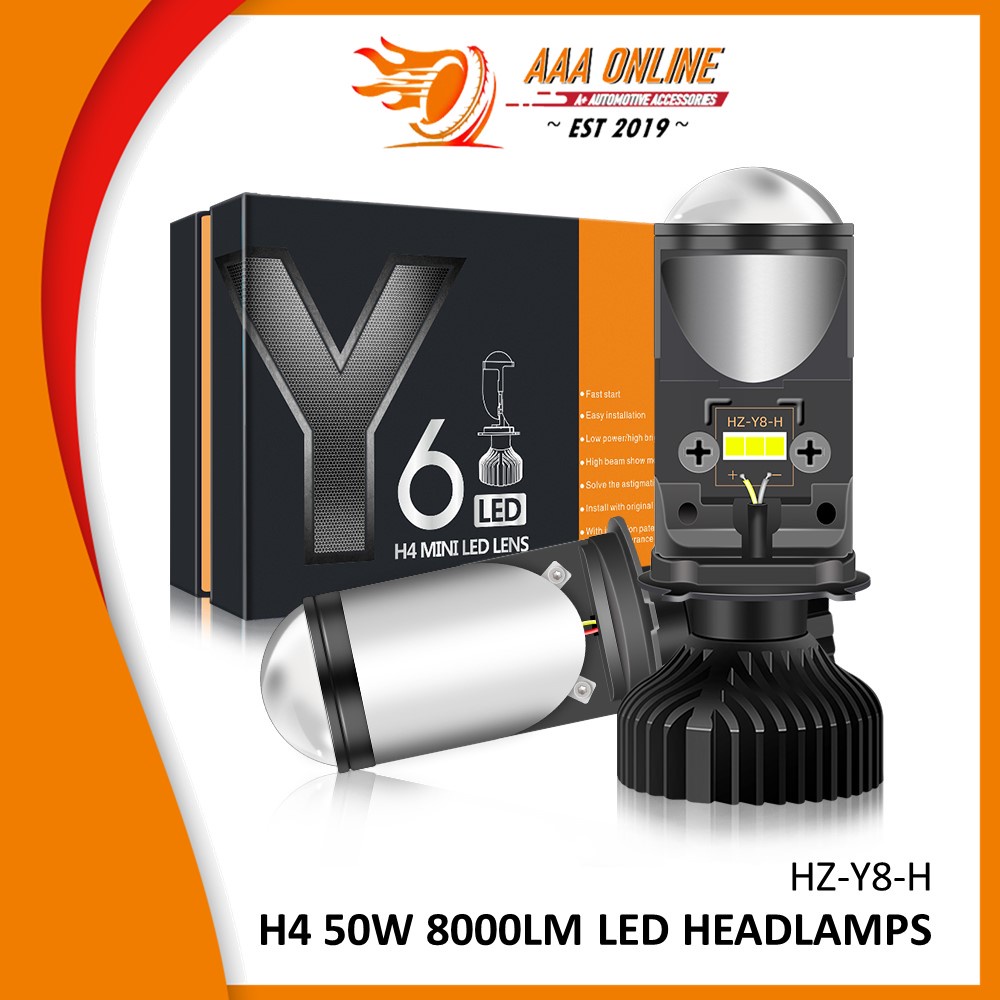 Y6D Car LED Car Headlight H4 Y9D H7 H11 9005 MINI Dual Lens Projector