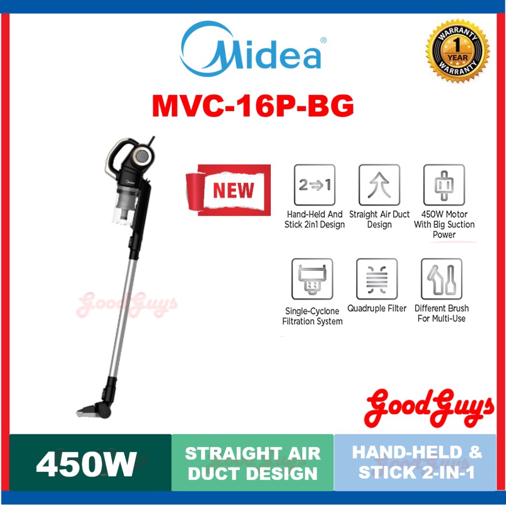 Midea MVC 16P BA MVC 16P BG 450W Hand Held Stick Type Vacuum Cleaner