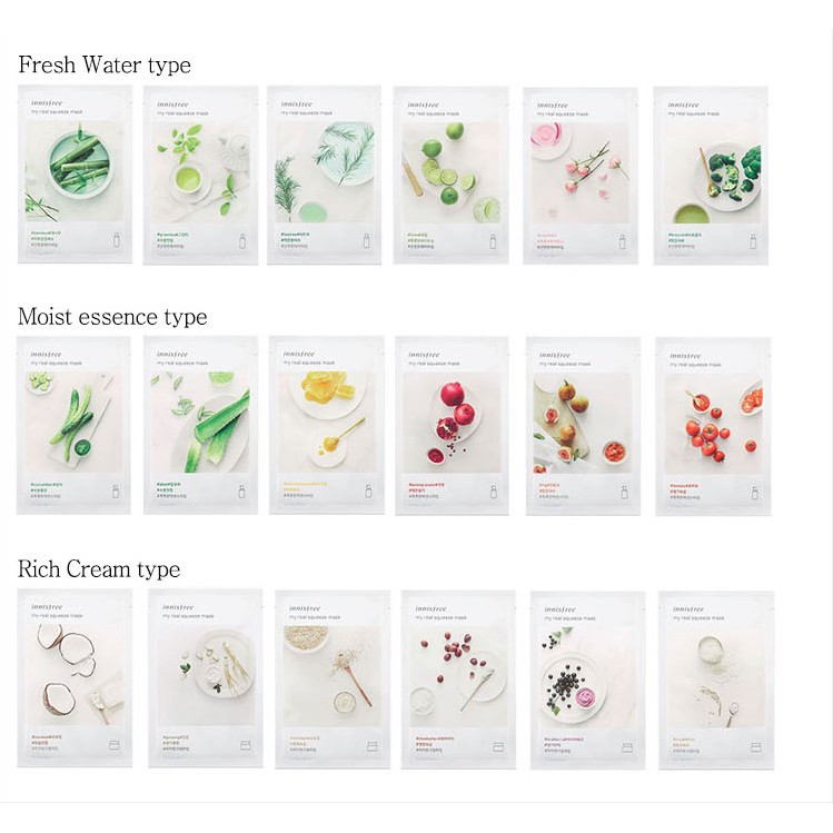 Innisfree My Real Squeeze Mask Ml Types To Choose Shopee Malaysia