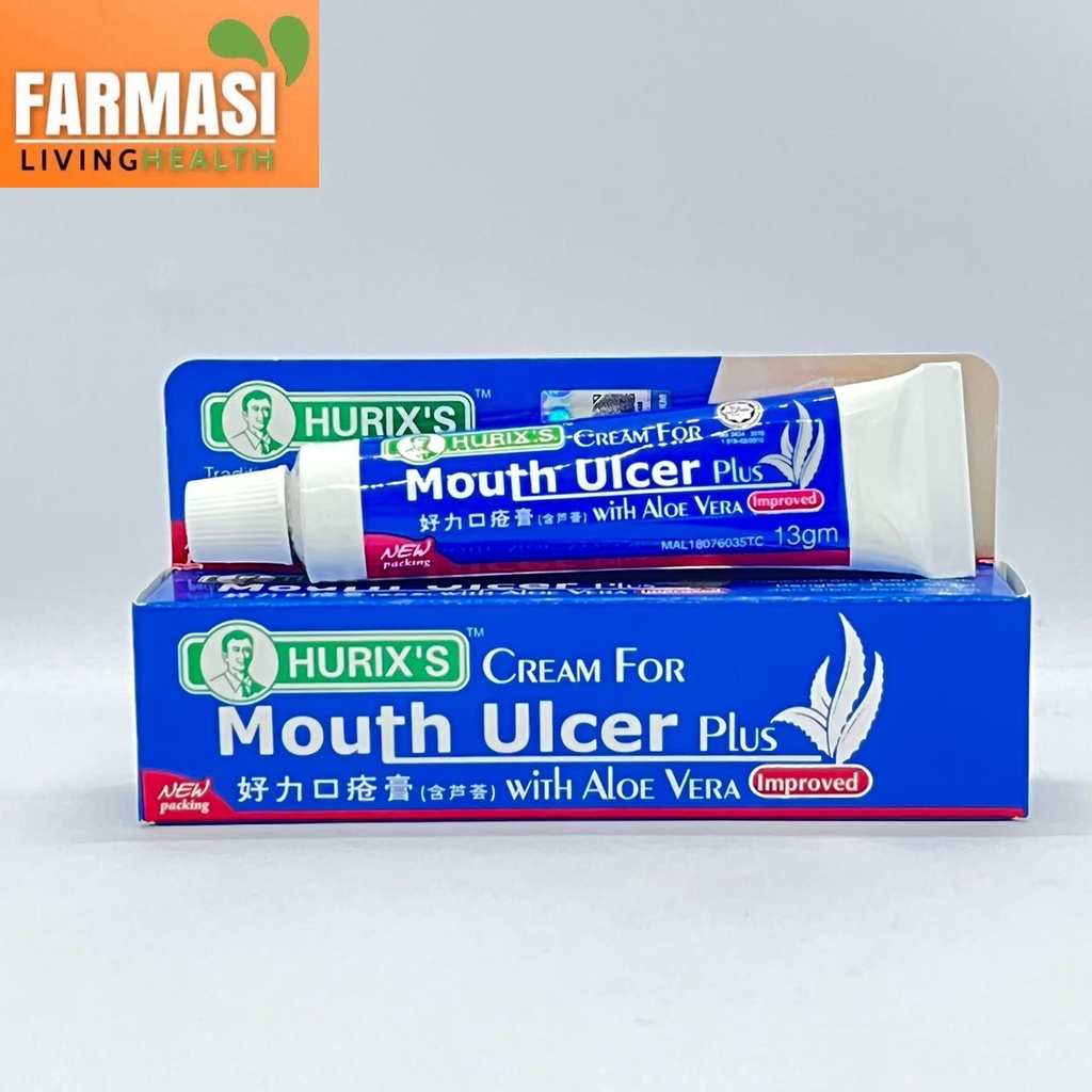 HURIXS CREAM FOR MOUTH ULCER PLUS WITH ALOE VERA 13G Shopee Malaysia