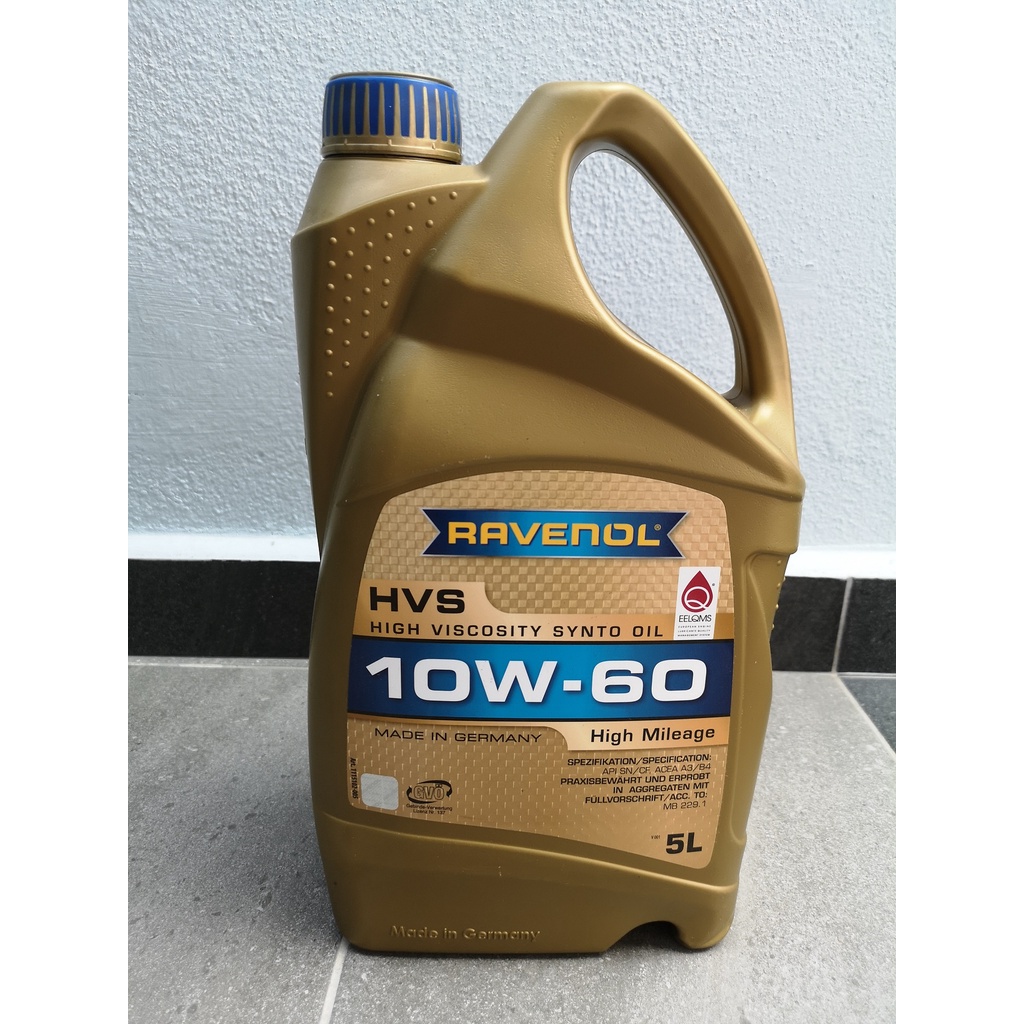 Ravenol Engine Oil HVS High Viscosity Synto Oil SAE 10W 60 5 Litre