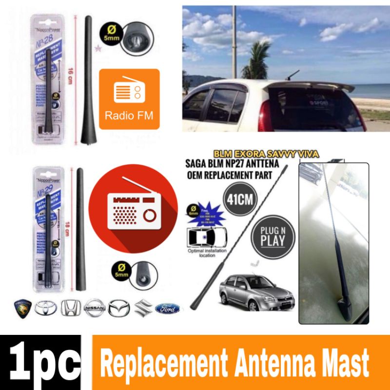 Np Np Car Roof Radio Antenna Mast Pole Fm Np Blm Exora Savvy Viva