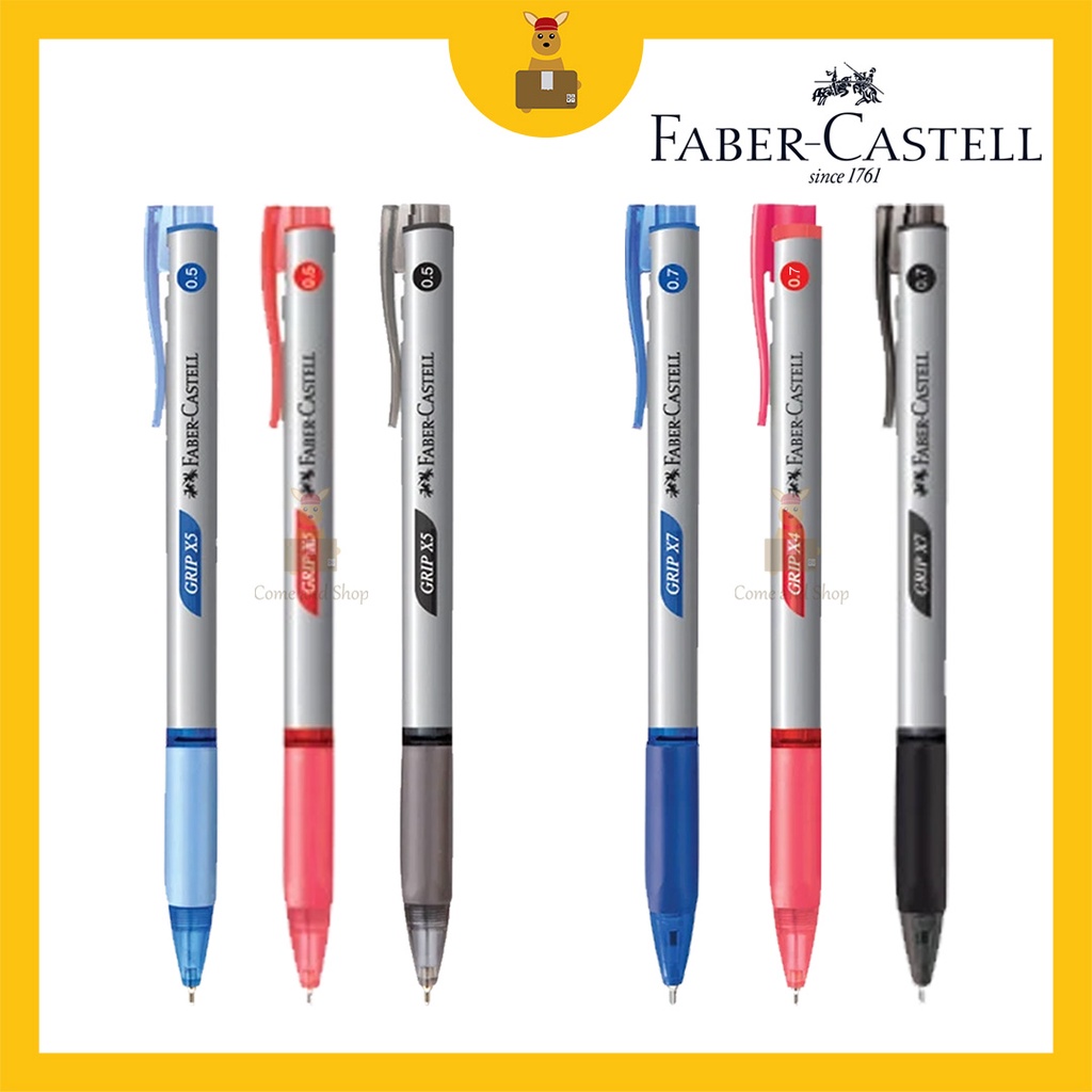 Faber Castell Grip X Ball Pen Click Retractable Pen X Mm X