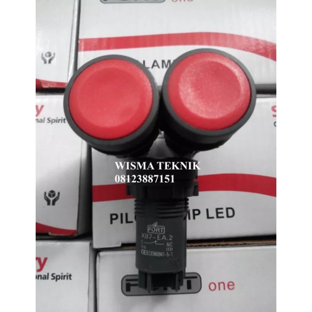 Merah Push Button Switch Fort Mm Xb Ea Fort Red Nc Shopee Malaysia