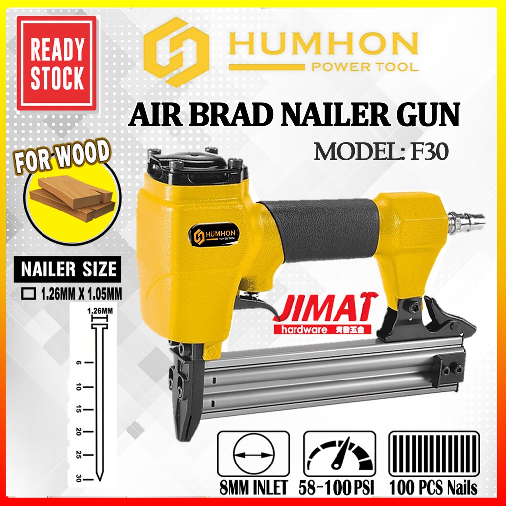 Humhon F Professional Pneumatic Air Nail Gun Gun Paku Angin Kayu