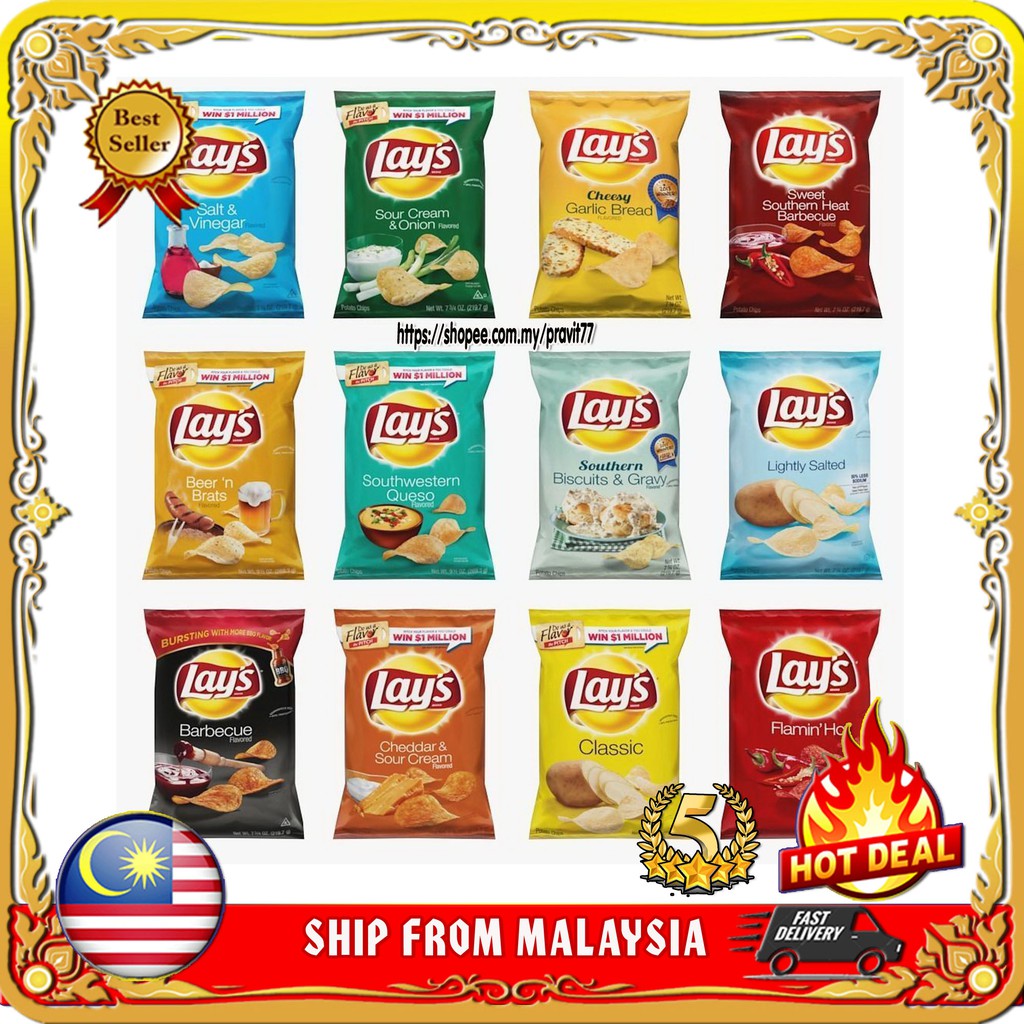 Ready Stock Thai Snack Lay S Lay Lays Potato Chips Salted Egg G