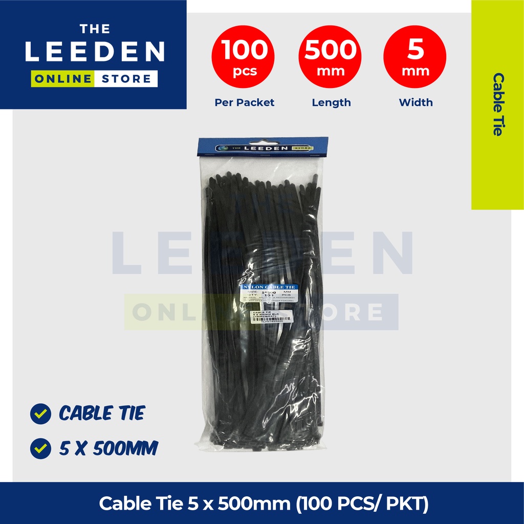 Cable Tie X Mm Pcs Pkt Black By Leeden Online Store