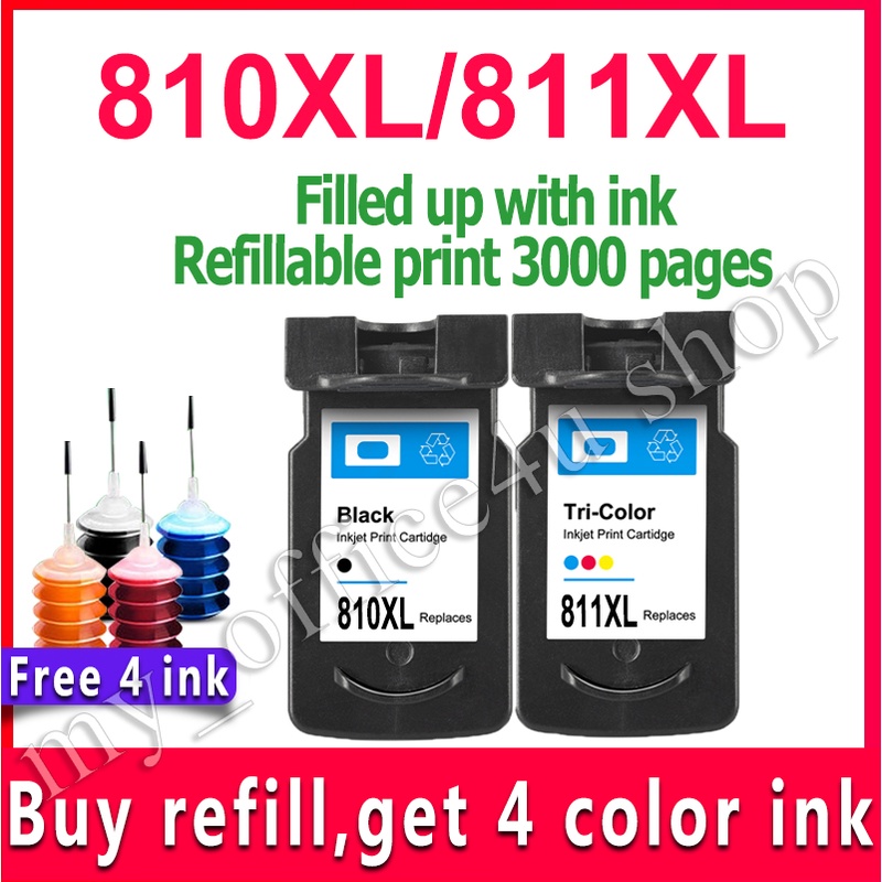 Canon 810 811 Ink PG810XL CL811XL Refillable Ink Cartridge Compatible