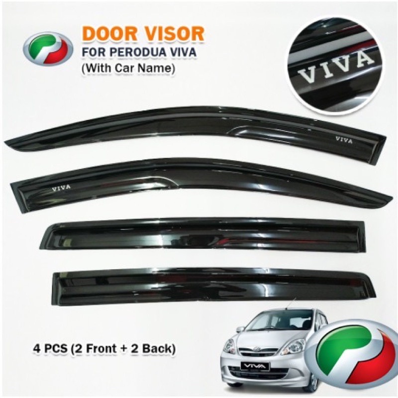 Pcs Mugen Door Visor Kancil Alza Bezza Waja Viva Axia Persona