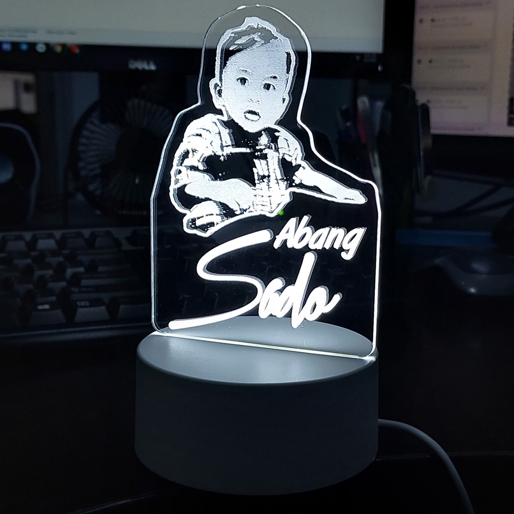 Custom Led Acrylic Engraving Picture Name Wording Premium Lampu