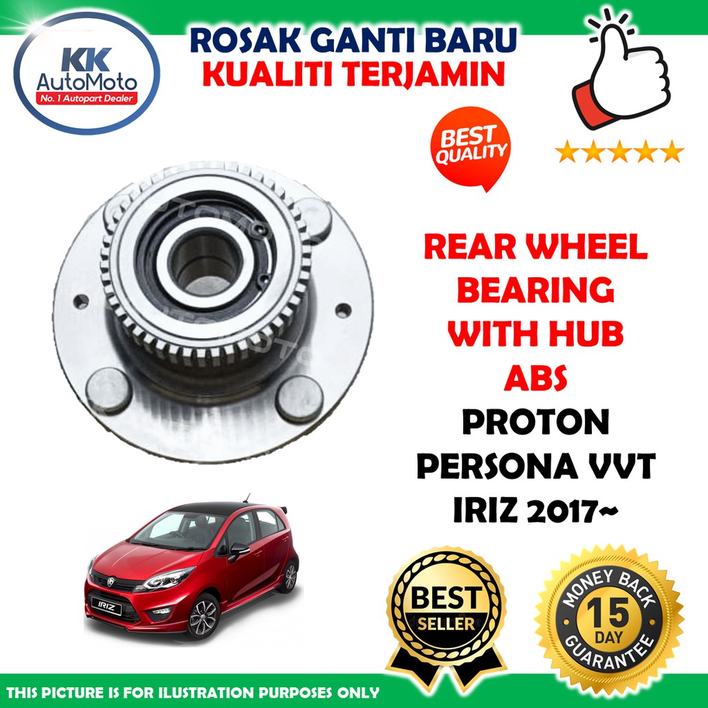 Rear Wheel Bearing With Hub ABS Proton Persona VVT Iriz 2017