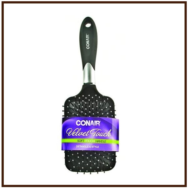 Conair Velvet Touch Detangle Style Hair Brush Paddle Brush Brush