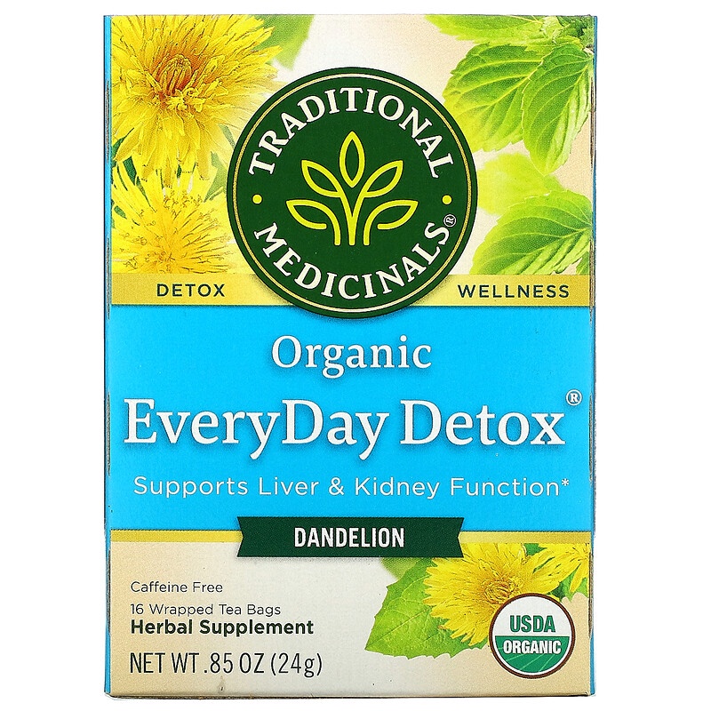 Traditional Medicinals Detox Tea Every Day Detox Organic Every Day