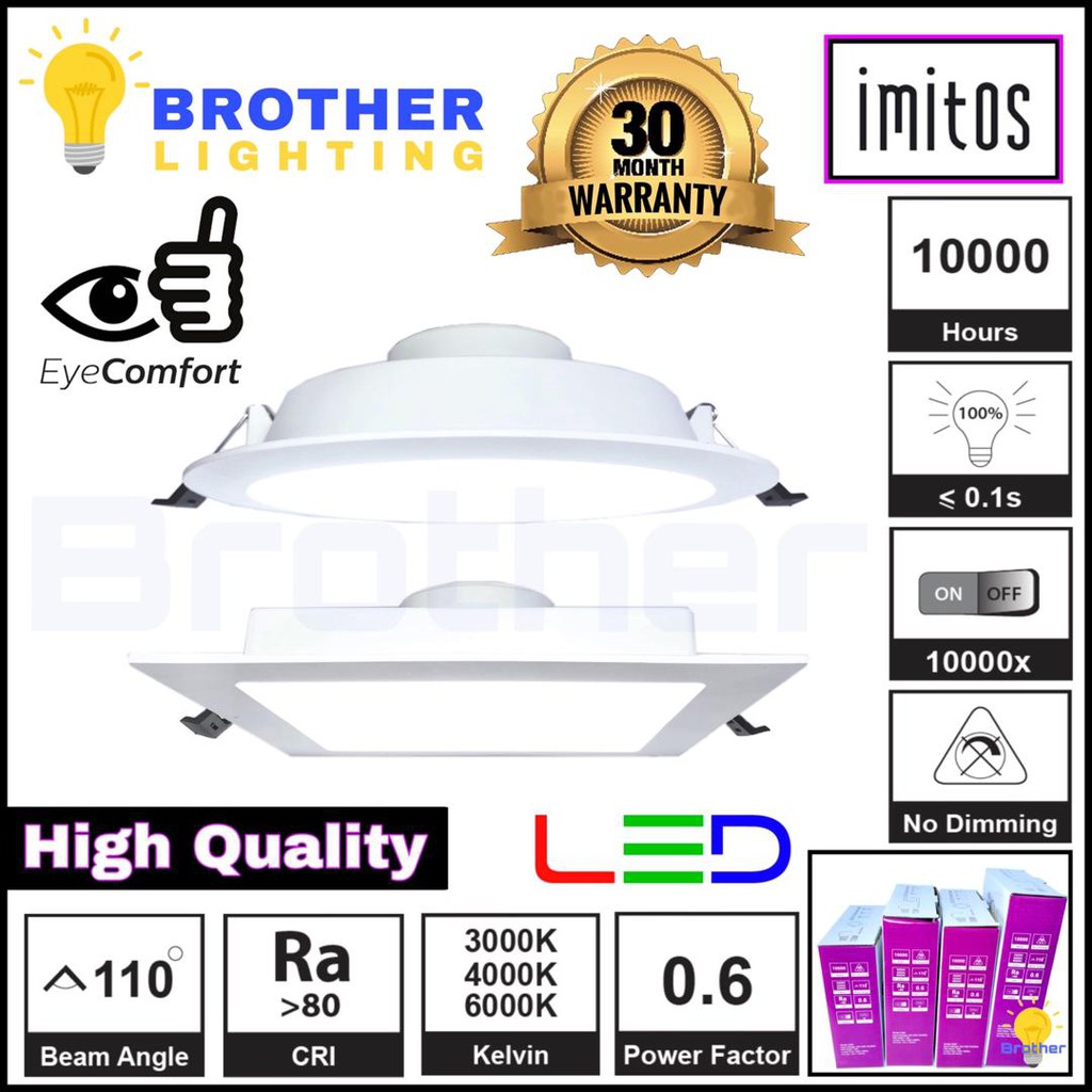 IMITOS LED Downlight Eco Series High Quality Lumen LED Panel Light