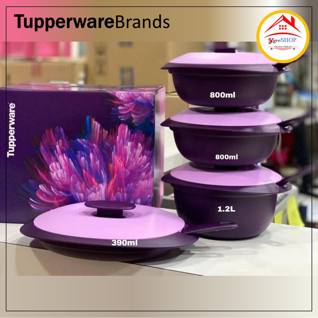 Purple Royale Petit Serveware Set 100 Original Tupperware Shopee