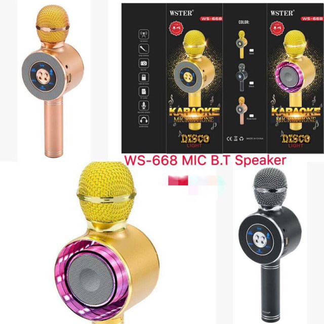 Original Wster Ws Wireless Bluetooth Karaoke Microphone Shopee