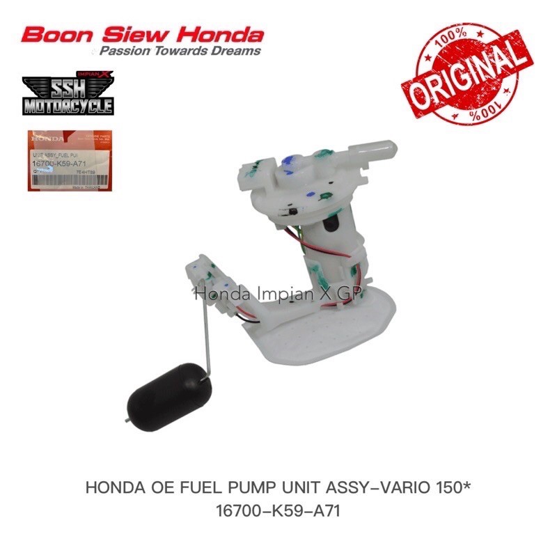 Honda Vario Oe Fuel Pump Unit Assy K A Shopee Malaysia