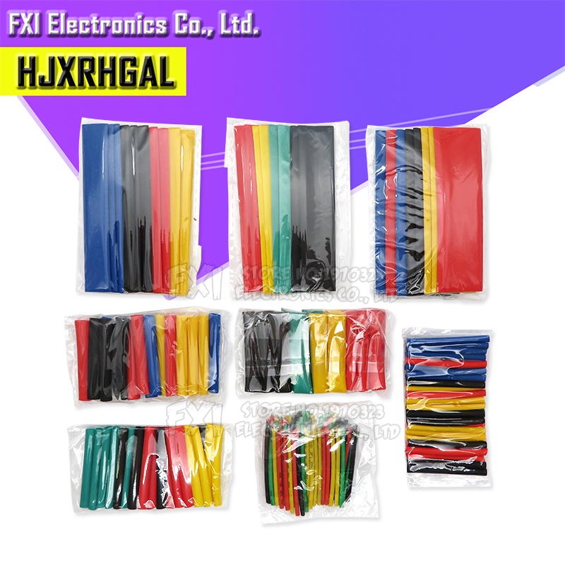 164pcs Set Heat Shrink Tube Kit Insulation Sleeving Termoretractil