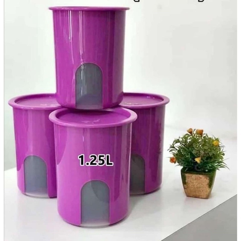 Tupperware One Touch Window Canister 1 25L 1 Pc Shopee Malaysia