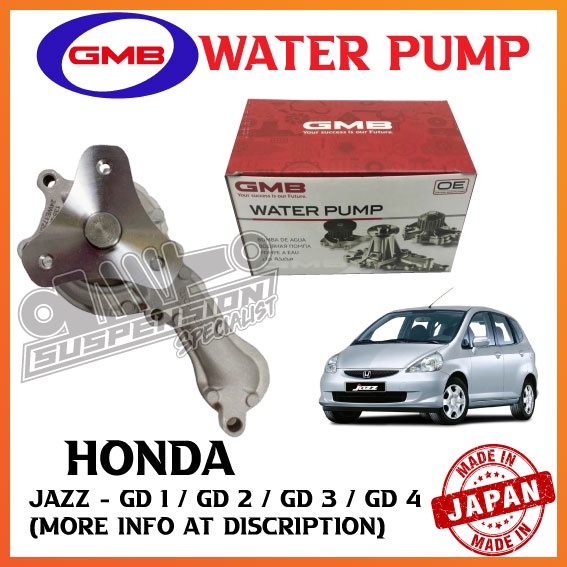 Original Gmb Water Pump Honda Jazz Fit Gd Airwave Gj