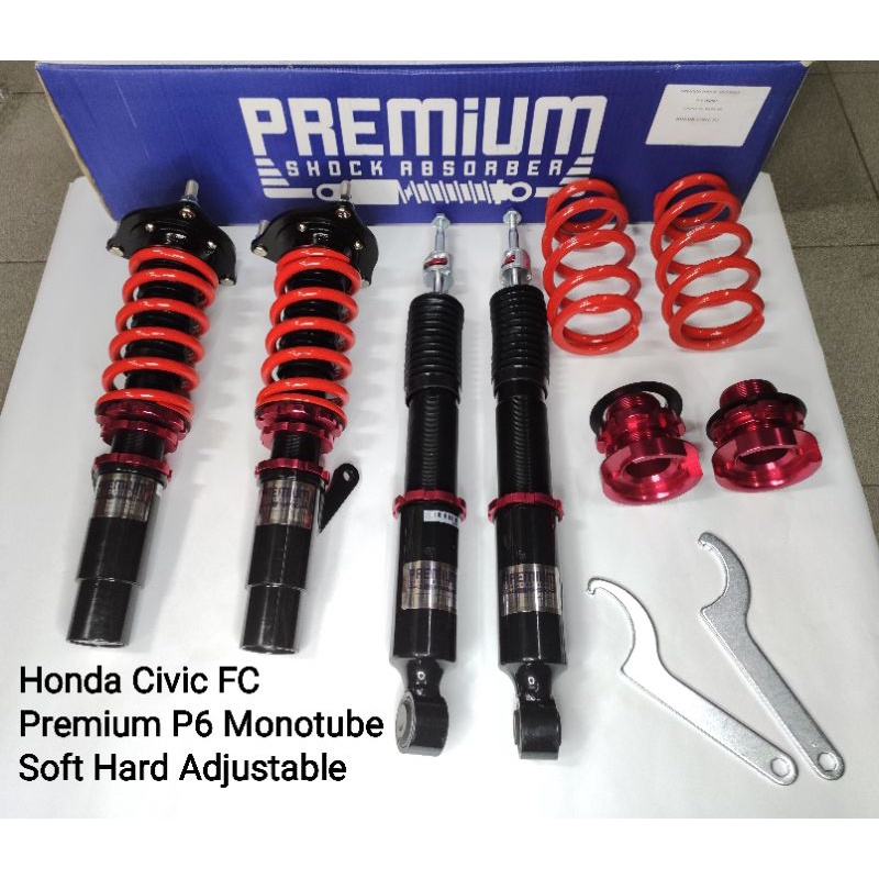 Honda Civic FC Premium P6 Monotube Hi Low Soft Hard Adjustable Shopee