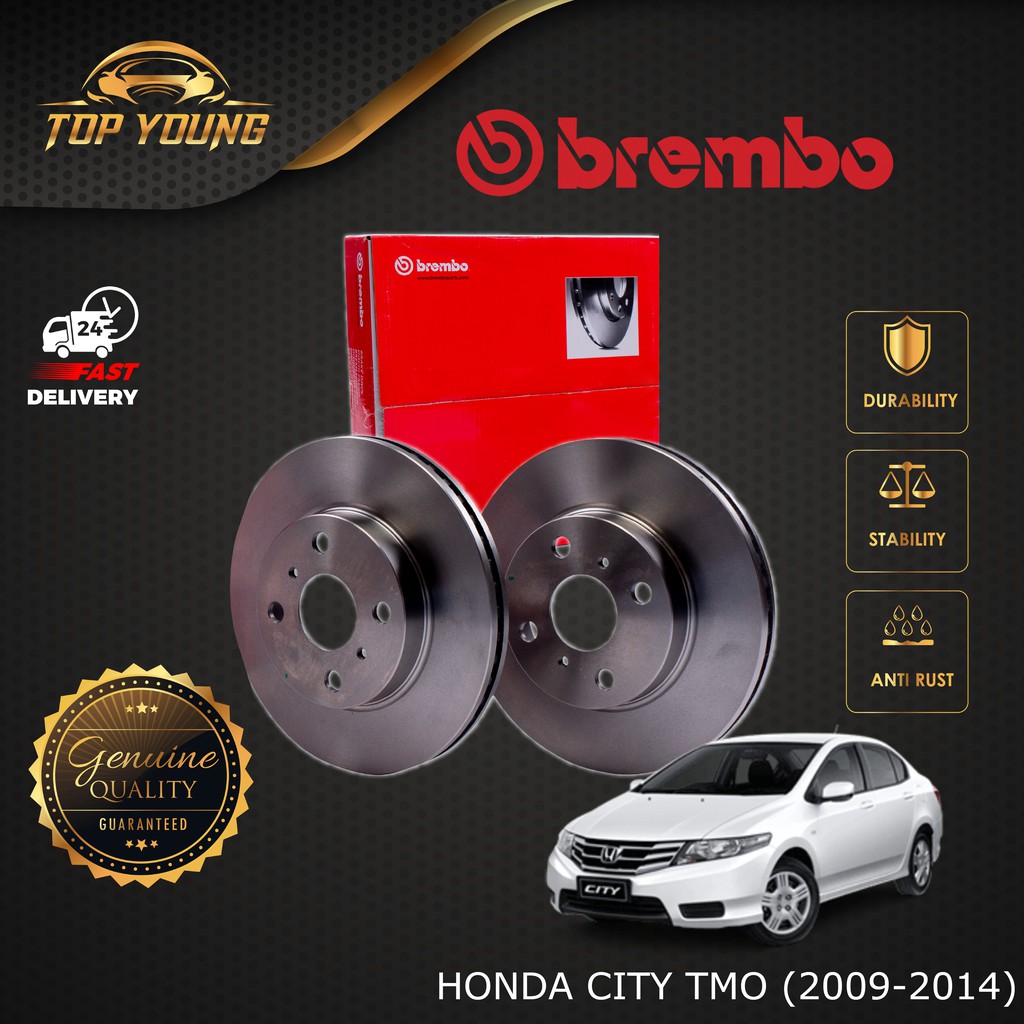 BREMBO HONDA CITY TMO 2009 2014 FRONT REAR 100 ORIGINAL BREMBO