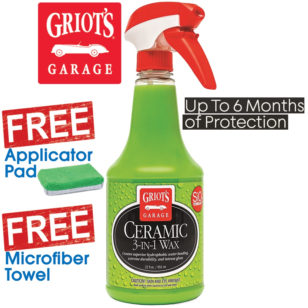 Griot S Garage Ceramic 3 In 1 Wax 651ml SiO2 Spray Coating Wax