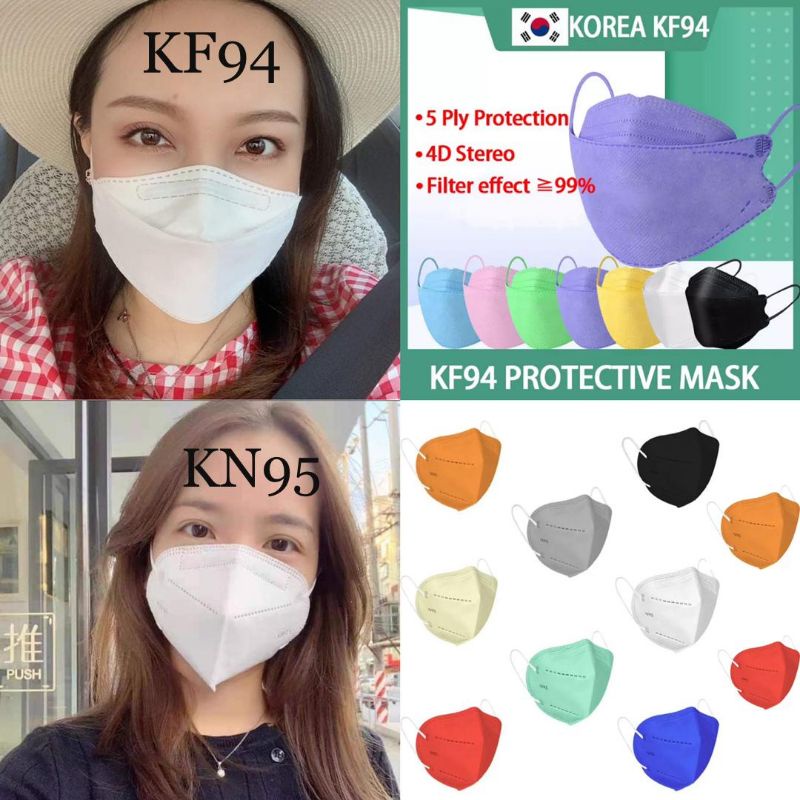 Ready Stock Facemask Kf Kn Earloop Hijab Ply Pcs