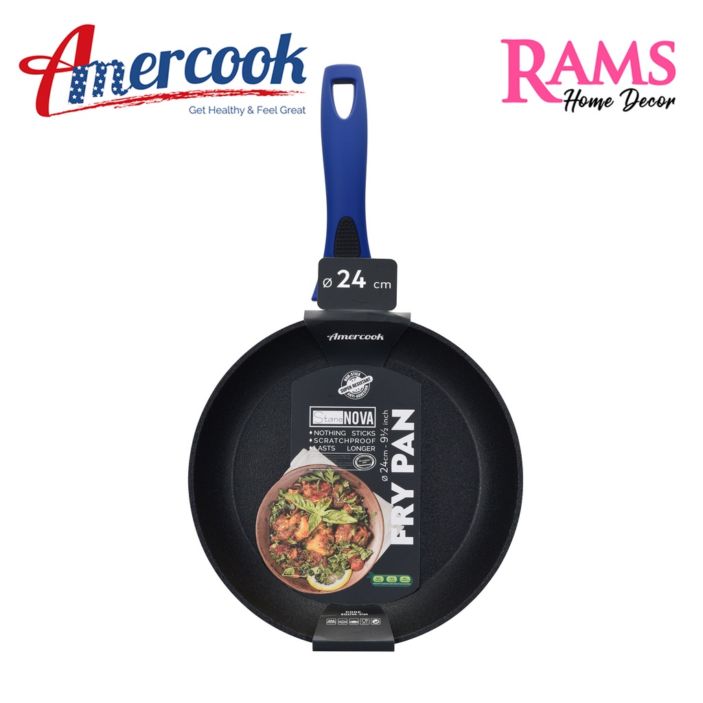 Amercook 24cm Stane Nova Induction Non Stick Frying Pan Kuali Leper