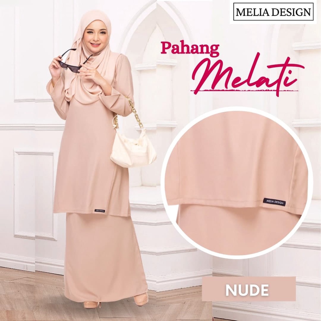 By Melia Design Kurung Plus Size Baju Pesak Pahang Plain Cikgu Murah