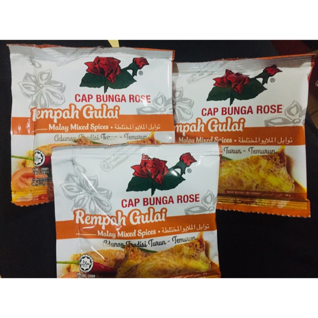 Rempah Gulai Cap Bunga Rose 35g Shopee Malaysia