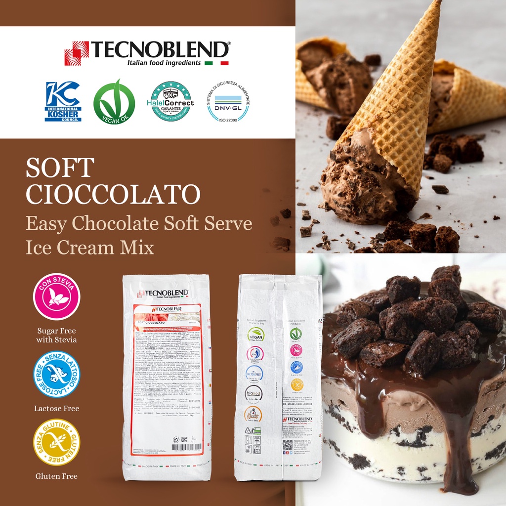 Tecnoblend Italy Chocolate Soft Serve Ice Cream Powder Kg Pure