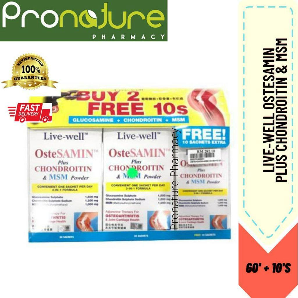 Live Well Ostesamin Plus Chondroitin Msm Powder Sx S