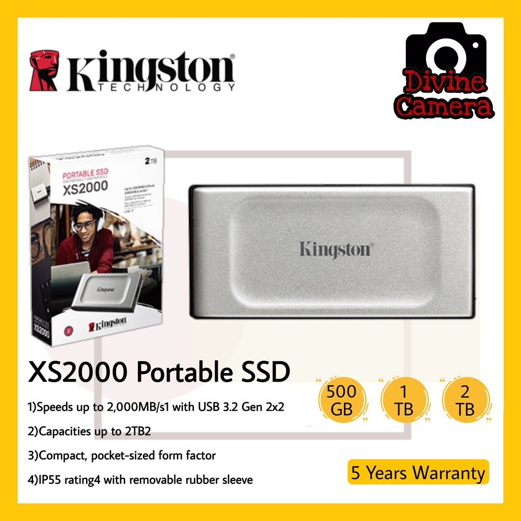 Kingston XS2000 High Performance External Portable Drive SSD Solid