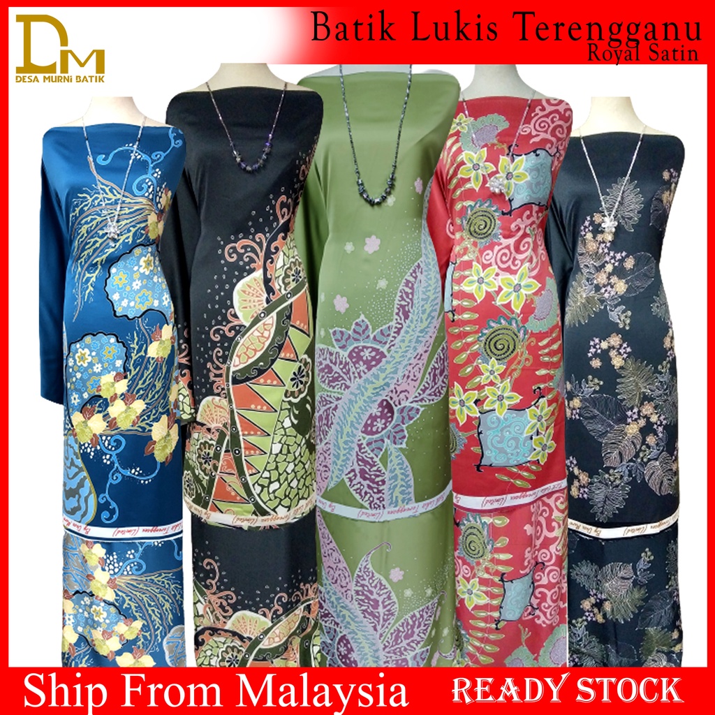 DESA MURNI BATIK BATIK LUKIS TERENGGANU KAIN PASANG ROYAL SATIN READY