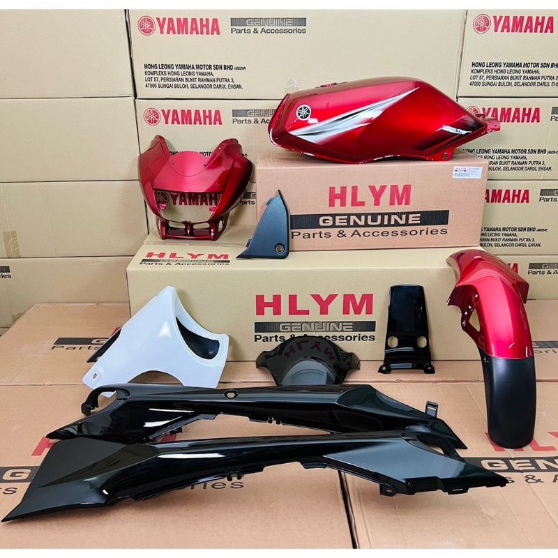 Rxz Hlym Original Yamaha Pv Catal Catalyzer Maroon Bajak Putih