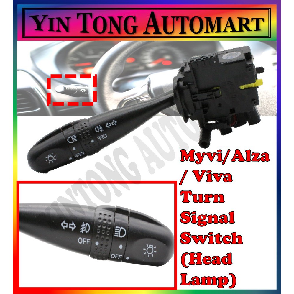 Perodua Myvi Viva Alza Turn Signal Switch Headlamp Shopee Malaysia