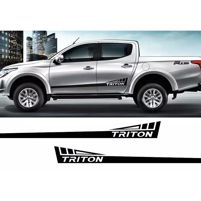 Ready Stock S677 4x4 MITSUBISHI TRITON Car Body Side Stripe Sticker