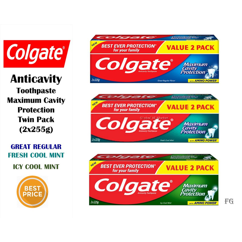 Colgate Toothpaste Twin Pack 225gx2 Shopee Malaysia