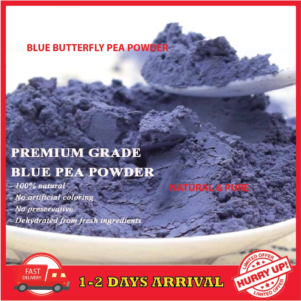 Food Grade Butterfly Pea Powder Extra Fine Premium Grade Serbuk Bunga