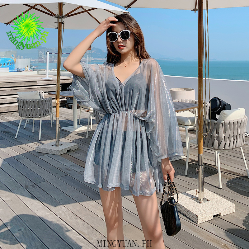 Mingyuan Female Three Piece Cover Belly Reveals Conservative Sexy Thin Hot Spring Swimsuit
