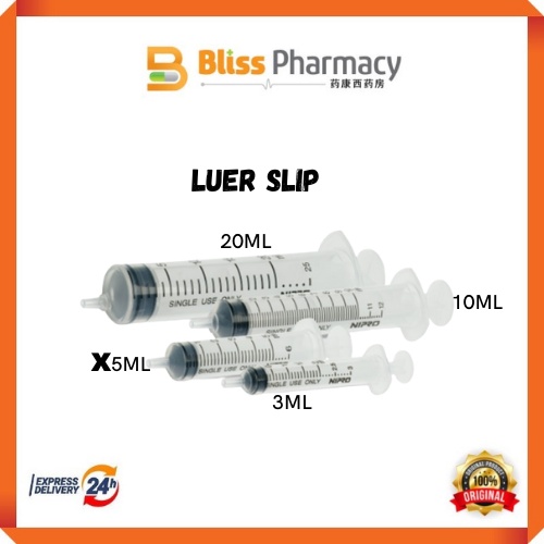 Nipro Syringe Luer Slip Ml Ml Ml Without Needle Shopee Malaysia