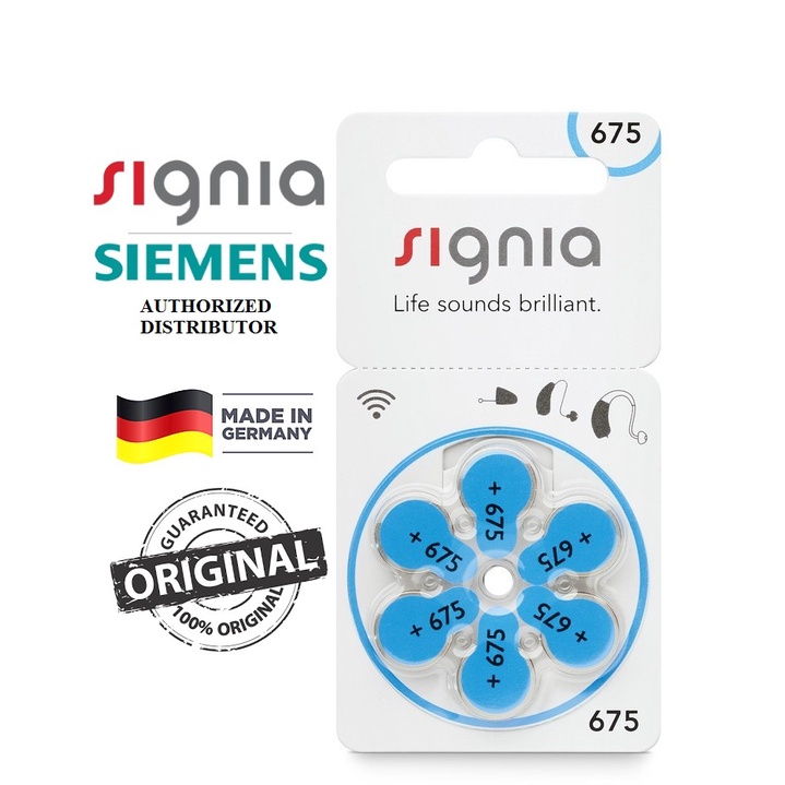 Size 675 EXP 8 2026 Siemens Signia Hearing Aid Battery Bateri Alat