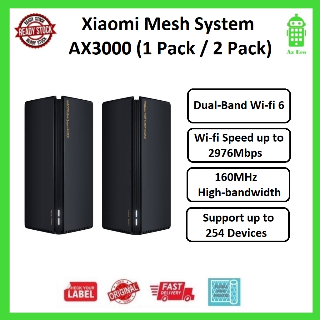 Xiaomi Mesh System AX3000 1 Pack 2 Pack RA82 Original Xiaomi