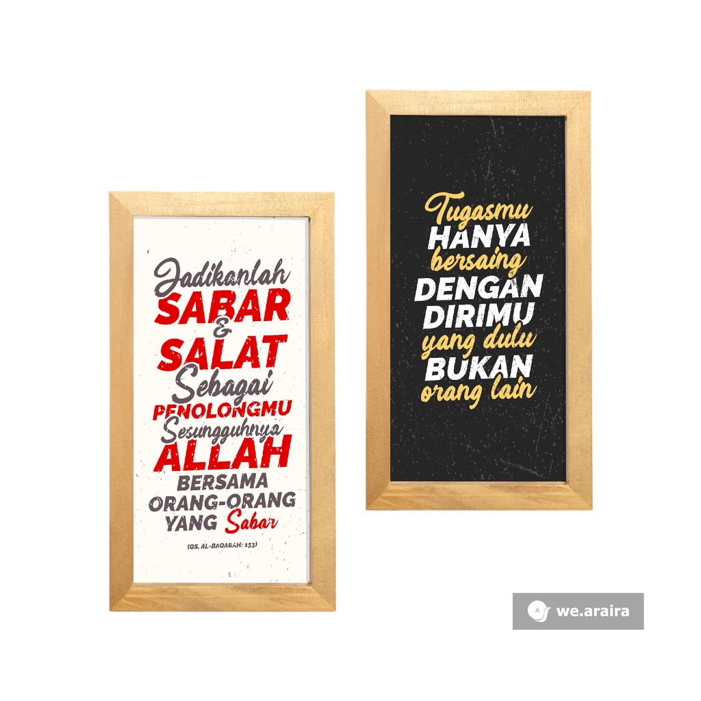 HIASAN DINDING KAYU Motivational Poster Set Monday Wall Hanging Wall