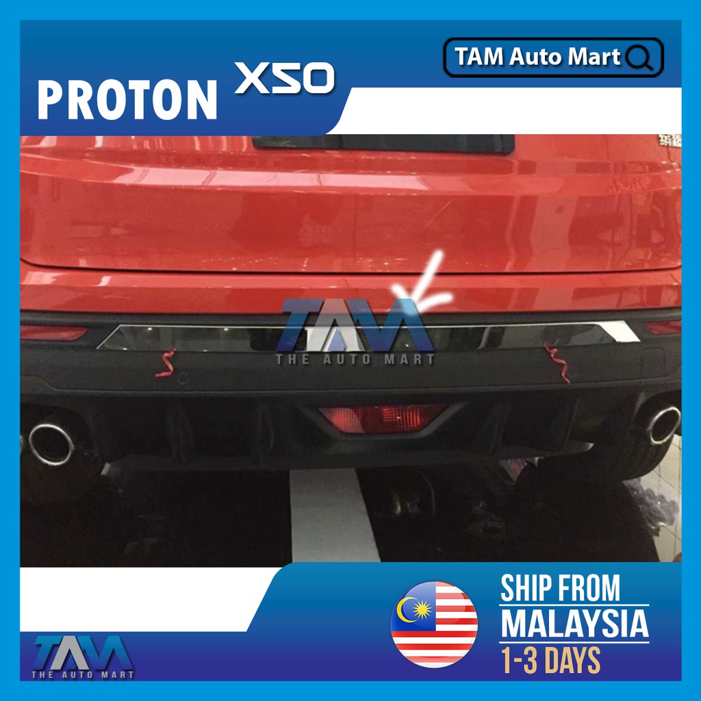 Proton X50 Rear Bumper Chrome Lining Rear Bumper Lip Panel Moulding