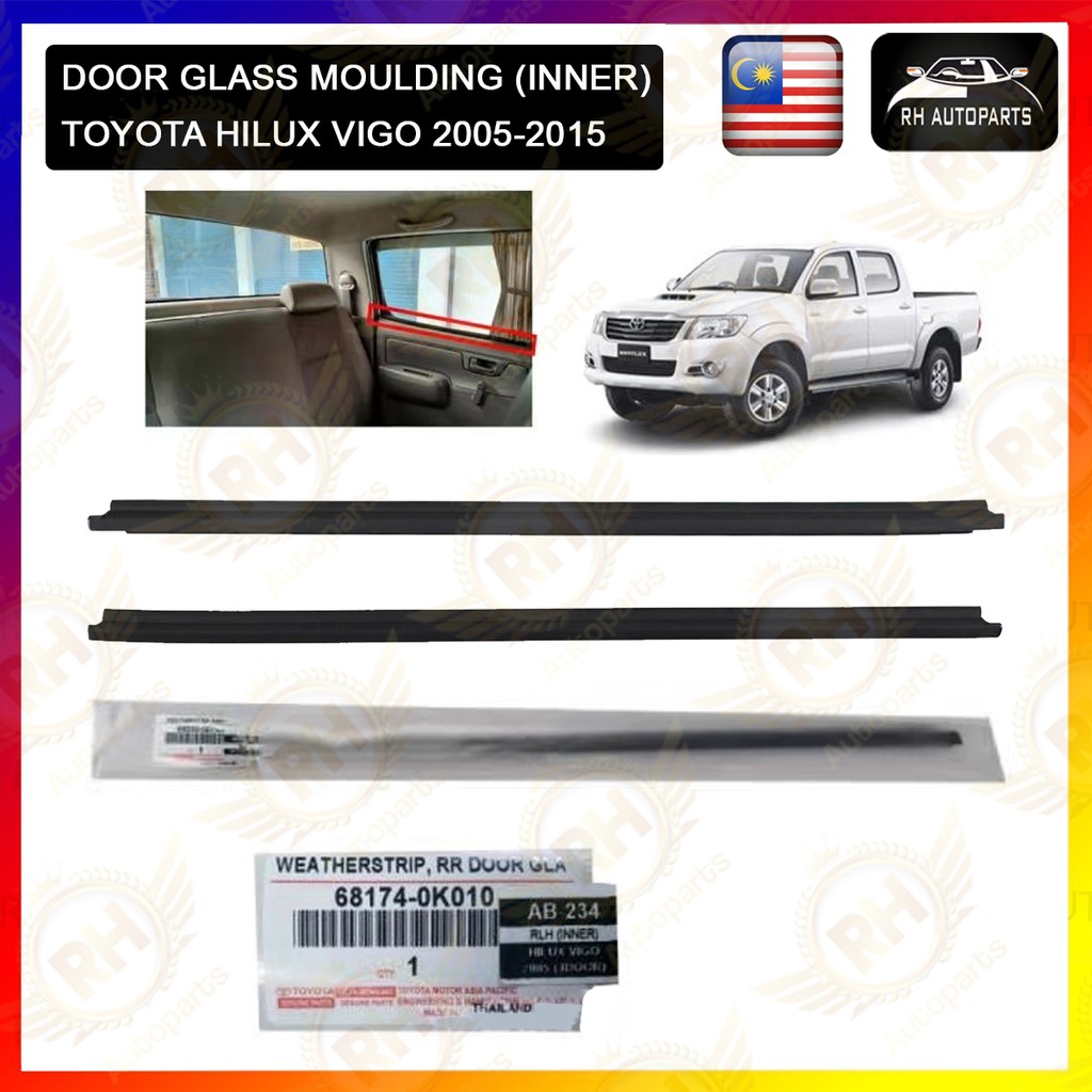 Toyota Hilux Vigo KUN25 2005 2015 Inner Door Glass Moulding Lining