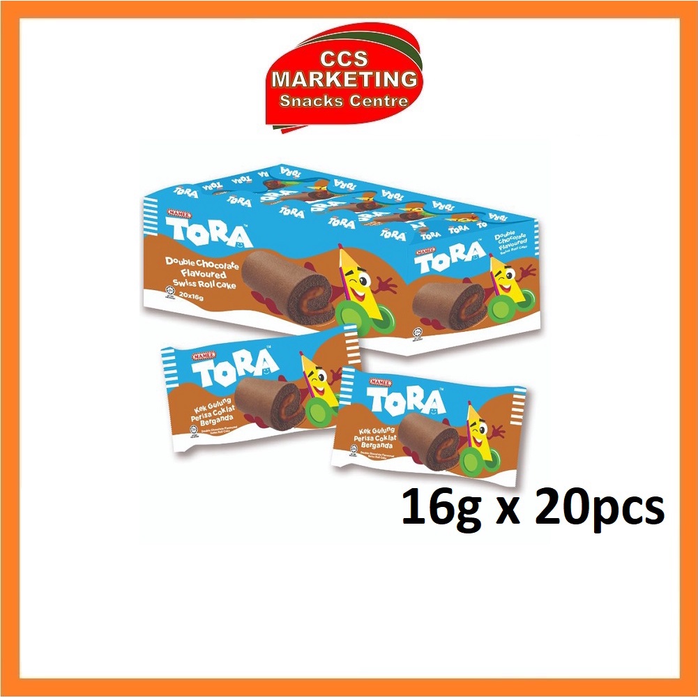 CCS Mamee Tora Swiss Roll Cake Flavoured Chocolate Double Chocolate