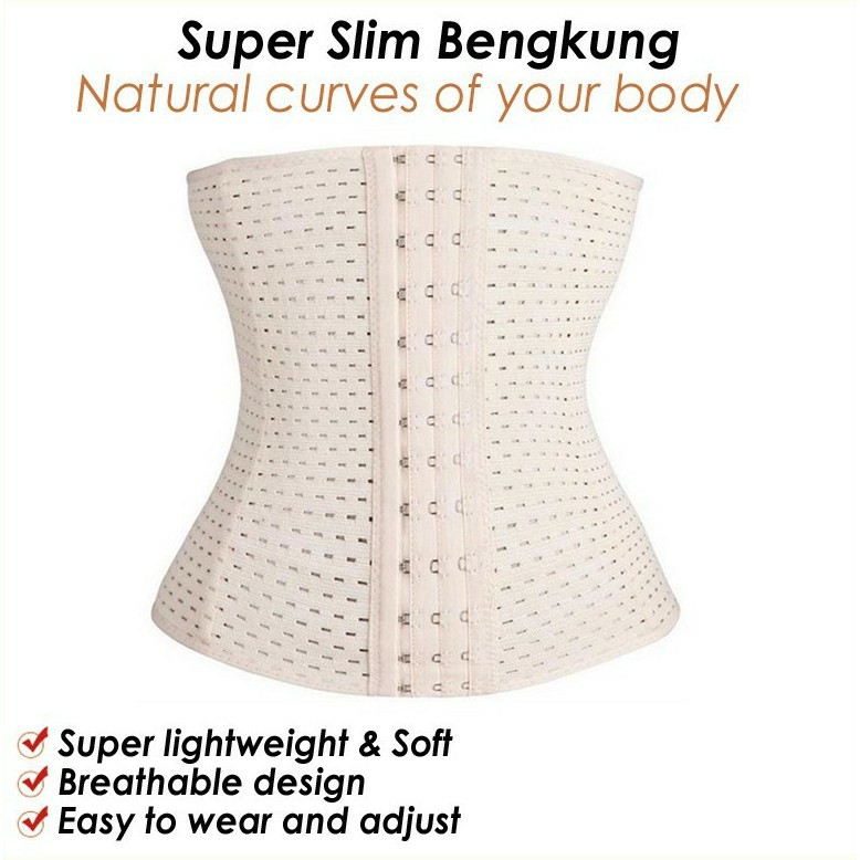 Ready Stock Bengkung 4 Tulang Ultraslim Girdle Corset Tummy Waist