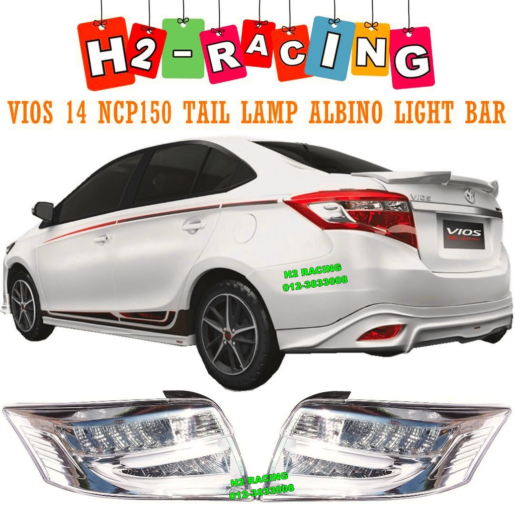 Toyota Vios Ncp Tail Lamp Led Light Bar Albino Chrome